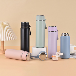 Stainless Steel Thermos Flask 316 Straight Cup 500Ml For School Kids Back To School Use Purple Black Blue Pink Green Colors - Product Image 3