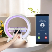 Multifuncional G Shape RGB Atmósfera LED Alarma Cock Recargable BT5.3 Altavoces inalámbricos para accesorios para el hogar