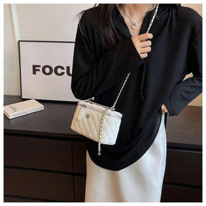 Sac à main carré pour femme, sac bandoulière tendance, texture PU, sac bandoulière à carreaux en diamant - Product Image 5