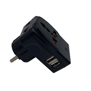 2 gói phổ chúng tôi để Châu Âu cắm chuyển đổi du lịch <span class=keywords><strong>adapter</strong></span> 110V để 220V du lịch chuyển đổi 50W Đen du lịch Bộ chuyển đổi - Product Image 5