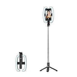 Gậy Chụp Ảnh Tự Sướng Ba Chân Bằng Thép Không Gỉ 360 Cm Xoay 138 Mới Với Điều Khiển Từ Xa Có Thể Sạc Lại Và 9 Chế Độ Đèn Vòng <span class=keywords><strong>8</strong></span> Inch <span class=keywords><strong>3</strong></span> Màu - Product Image 2