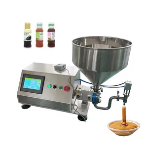 Single head oil liquid food thick paste peanut butter filling machine rotary pump with PLC screen