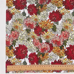 China Maisha Vintage Floral Hydrangea cotton plain print patchwork fabric flower manual DIY Needlework Handmade dress Material