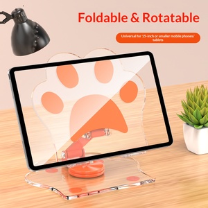 Soporte plegable para teléfono con forma de pata de gato, Mini soporte para tableta de escritorio, soporte multifuncional para oficina, estudio, transmisión en vivo, visualización de vídeo - Product Image 2
