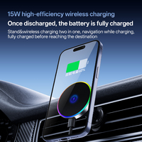 Support de téléphone magnétique sans fil pour voiture à chargement rapide 15W Type-C, fixation sur grille d'aération, mains libres, en alliage ABS léger et respirant