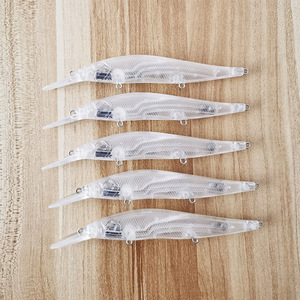 T-9063 supérieur droit 135mm14g Jerkbait gros méné non peint leurre blancs leurre de pêche dur corps de leurre en plastique - Product Image 3