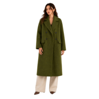 Manteau long en laine mélangée pour femme, style vintage, chaud, à revers, pour l'hiver, trench-coat haut de gamme, vêtement d'extérieur personnalisé