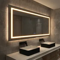 Зеркало для ванной комнаты с подсветкой большое настенное диммируемое умное зеркало
