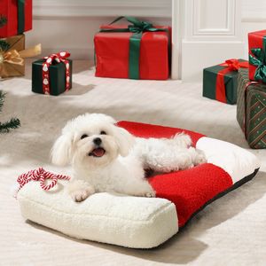 Ufbemo ที่นอนสัตว์เลี้ยงดีไซน์ใหม่ทรงหัวใจสุดหรูที่นอนสำหรับแมวบ้านสุนัขแมวเทศกาลคริสต์มาสที่นอนสัตว์เลี้ยงดีไซน์ใหม่ - Product Image 4