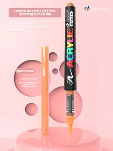 Sıvı Fırça Akrilik Boya Sanat Marker Fineliner Kalem DIY Kart Seramik Taş Cam Kumaş Kumaş Çizim Grafiti - Product Image 1