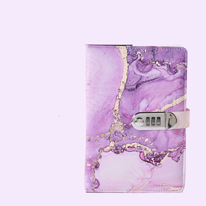 Bán Buôn A5 Kỹ Thuật Số Mật Khẩu PU Da Máy Tính Xách Tay Nhật Ký Ngân Sách Chất Kết Dính Với Khóa 6 Nhẫn Loose-Leaf Ngân Sách Chất Kết Dính Với Giấy Tờ - Product Image 1