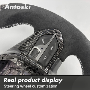 Volant <span class=keywords><strong>sport</strong></span> pour E208 <span class=keywords><strong>308</strong></span> E308 408 E408 508 E508 <span class=keywords><strong>GT</strong></span>, personnalisé, en daim noir, véritable fibre de carbone, avec écran LED intelligent - Product Image 4