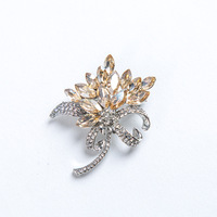 Broche Orchidée Exquise Transfrontalière Tendance, Bouquet de Bauhinia en Strass et Cristal, Accessoires de Corsage pour Vêtements, Direct Usine