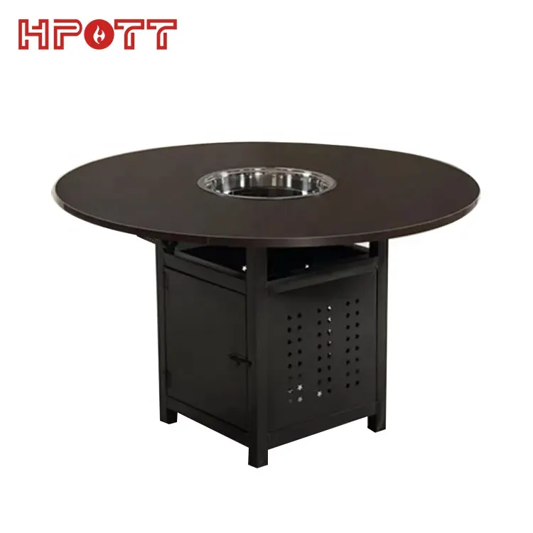 Kustom restoran Modern meja Hotpot tanpa asap dengan kompor induksi