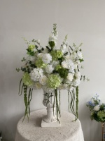 Arrangement de fleurs artificielles blanc et vert, centre de table de mariage, verdure suspendue, décoration pour événements, fêtes et maison