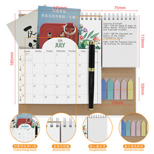 Calendrier de bureau Morandi, système de couleurs 26/27, anglais, créatif, multifonctionnel, format poche, papier artistique - Product Image 4