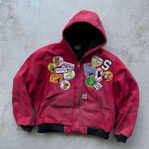 Veste à capuche oversize sans MOQ pour dropshipping, motif éclair brodé et imprimé par pulvérisation, en polaire coupe-vent 100 % coton - Product Image 3