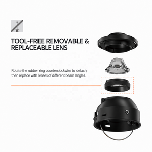 Faretto LED COB da Soffitto Commerciale con Coppe Antiabbagliamento Multiple, da 3000K a 6000K e CRI95 per Illuminazione di Ristoranti e Strutture Ricettive - Product Image 4