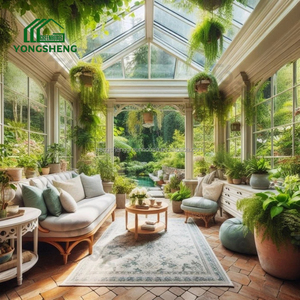 حديقة خارجية سولاريوم فاخر فيكتوري غرفة شمس دفيئة الموسم الساخن الفولاذ المجلفن بأربعة فناء خلفي زجاجي - Product Image 5