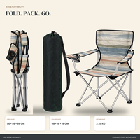 Chaise de jardin pliable robuste avec accoudoirs, porte-gobelet et motif logo personnalisé pour le glamping et les centres de villégiature