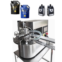 Machine de remplissage et d'emballage de sachets à bec automatique Machine rotative de bureau pour le remplissage et le capsulage de sachets à bec verseur pour jus de boisson liquide