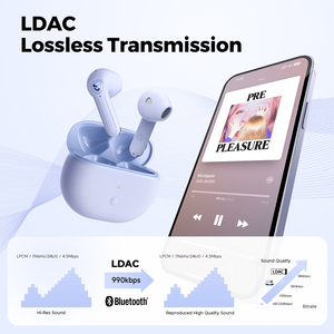 หูฟังไร้สาย SoundPEATS รุ่นขายดี <span class=keywords><strong>Air3</strong></span> <span class=keywords><strong>Deluxe</strong></span> HS สีม่วง พร้อมการรับรองคุณภาพเสียงระดับ Hi-Res และโหมดเล่นเกมแบบ Latency ต่ำ 0ms - Product Image 2
