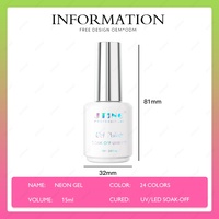 JTING – Collection de vernis gel néon 24 couleurs au design original amélioré – Fournisseur OEM de produits pour ongles – Livre de couleurs personnalisé gratuit – Vernis gel pour ongles