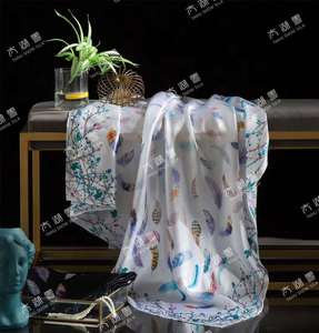 Bufandas de seda 100% con logotipo personalizado, venta al por mayor - Product Image 6