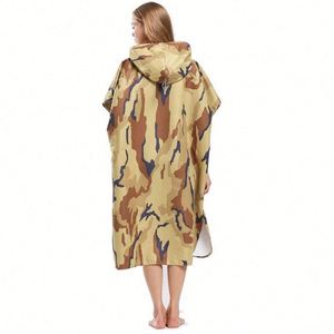Wholesale Hooded <b>Poncho</b> Towel Recycled Surf Custom Hoodie Quick Dry Microfiber <b>Ponchos</b> With Pocket for Adults - Product Image 3