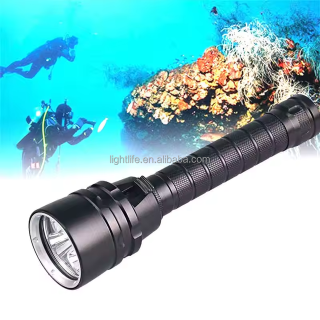 Super Bright High Lumen Multifunctional Long Range Torch Light Outdoor Tactical Flashlight Underwater Led Diving Flashlight