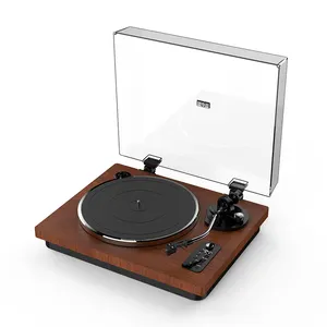 Alta qualità del suono Desktop in legno integrato Home Audio disco in vinile lettore giradischi Stereo integrato per grammofono