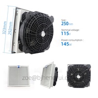 Rittal SK3244.110 100W 115V AC 0.9/1.25/1.3A IP44 Roulement à billes Rittal Cabinet Compact Ventilateur de refroidissement axial K2E250-AH38-16