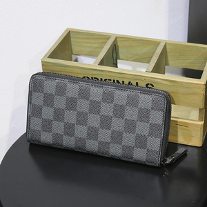 2024 nuovo stile da <span class=keywords><strong>uomo</strong></span> Casual Plaid <span class=keywords><strong>portafoglio</strong></span> giovanile lungo <span class=keywords><strong>porta</strong></span> carte <span class=keywords><strong>con</strong></span> chiusura a cerniera fodera in poliestere alla moda personalizzata - Product Image 4