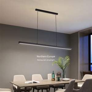 Northern Europe Restaurant Droplight 80cm 100cm 120cm 150cm <b>Led</b> <b>Light</b> Touch Control Pendant <b>Light</b> For Home Dining Room - Product Image 1