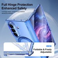 Étui magnétique pliable 360 °   Support rotatif avec protection intégrale de la charnière et protection d'écran pour Samsung Galaxy Z Fold 8 Ultra