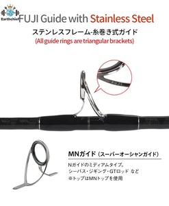 Madmouse Sniper <span class=keywords><strong>XT</strong></span> 2.88M 96h 96MH <span class=keywords><strong>Fuji</strong></span> CROSS คาร์บอน PE 1-5 # saltwater Ocean Hard Shore jigging Rod - Product Image 4