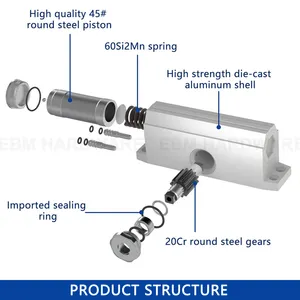 Ayarlanabilir hız hidrolik kapı kapatıcı ağır alüminyum otomatik kapı kapatıcı 65-85KG kapı kapatıcı