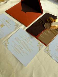 Phong bì màu hồng sang trọng Thiệp mời đám cưới phong cách mới gương vàng acrylic cho Thiệp mời Ngày Valentine - Product Image 2