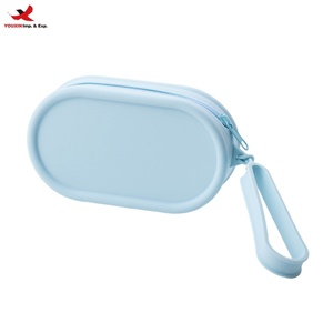 New Arrivals Small Silicone <b>Mini</b> Makeup Cosmetic <b>Pouch</b> Bag Minimalist Silicone Toiletry Bag RTS Bulk Mixed Order - Product Image 1