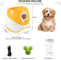 Lanceur de balles de tennis automatique et interactif pour chien, rechargeable, moderne et classique, avec distributeur de nourriture pour animaux de compagnie