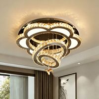 Lustre moderne de luxe en cristal fantaisie, en acier doré, luminaire artistique pour hôtel, villa, salon