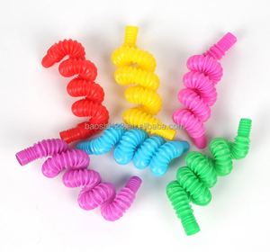 Jouet tubulaire coloré extensible, tube flexible ondulé, jouet sensoriel anti-stress pour enfants et adultes - Product Image 3