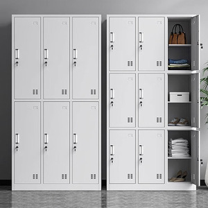 Armadietto in Acciaio per Dipendenti con Serratura, <span class=keywords><strong>a</strong></span> Quattro/Sei Ante, Armadio per Scarpe da Fabbrica, Design Moderno e Semplice per Ufficio - Product Image 1