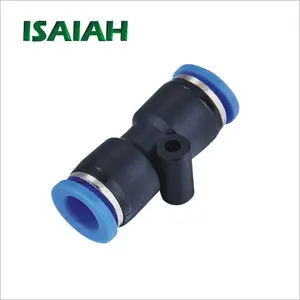 Conector de tubo recto de unión rápida de la marca Isaiah, Junta neumática de PU, accesorios de tubo de aire de plástico a presión