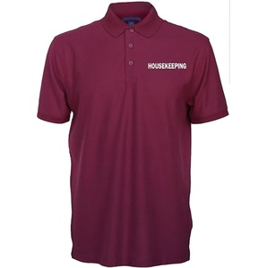 Uniforme du personnel <span class=keywords><strong>de</strong></span> l'hôtel Polo à manches courtes avec logo personnalisé en lettres imprimées pour le ménage et le serveur. - Product Image 4