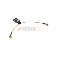 Connecteur mâle MCX à angle droit à souder, câble coaxial RG178, 20 cm, faible perte, marron, câble de liaison RF