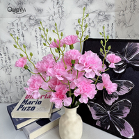 Fleur artificielle de haute qualité pour la décoration de la pièce QYYN-1841 20 têtes de carnations