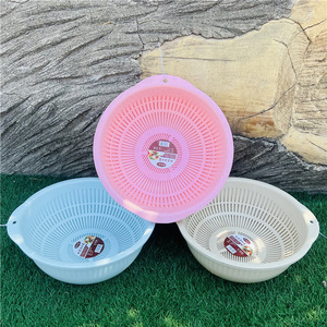 ตะกร้ากรองพลาสติกสองชั้น 80 มม. วัสดุ PP สำหรับล้างผักผลไม้ ใช้ในครัว - Product Image 1