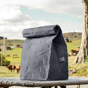 2026 हॉट सेलिंग कस्टमाइज़ प्राइवेट लेबल सादे भूरे रंग का नीला रंग भारी शुल्क वाला कैनवास लंच बैग लोगो के साथ - Product Image 1