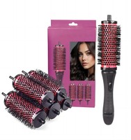 Ensemble de brosses rondes en céramique détachables avec logo personnalisé, interchangeables, en nylon, pour le séchage, le bouclage et le volume, pour salon professionnel